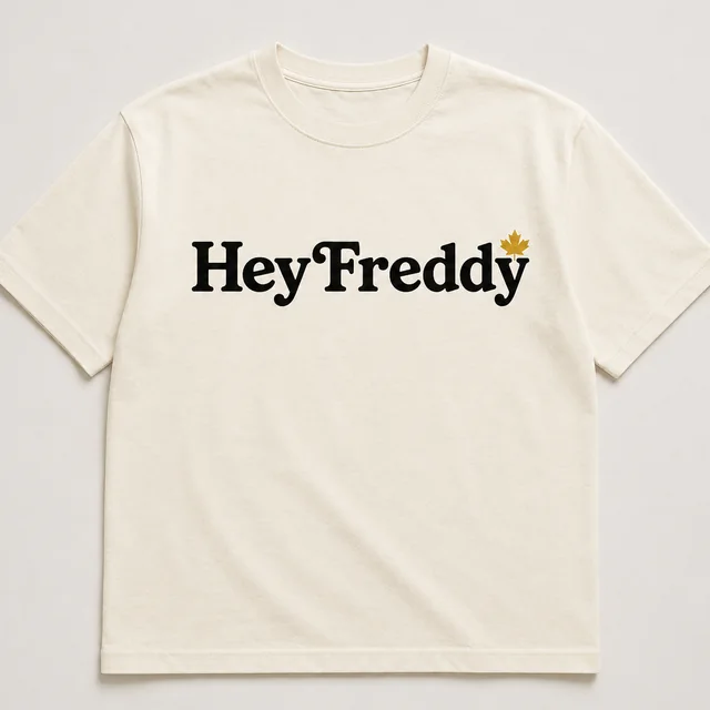 T-shirt crème avec le logo Hey Freddy