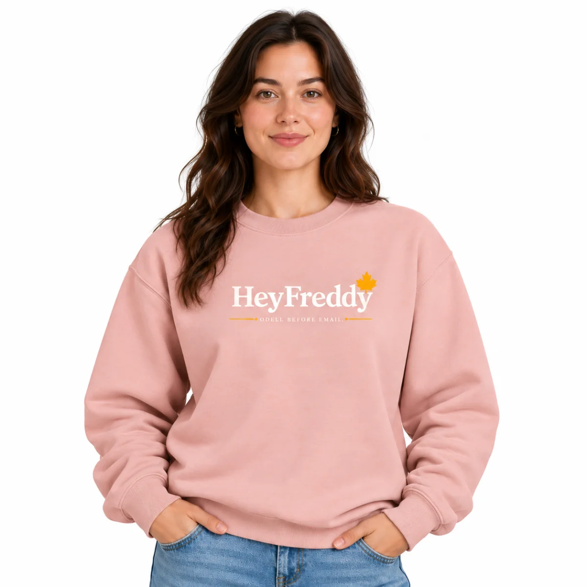Odell Before Email Crewneck · Dusty Rose